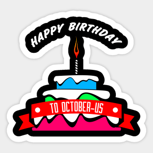 HBD OCTOBER-US Sticker